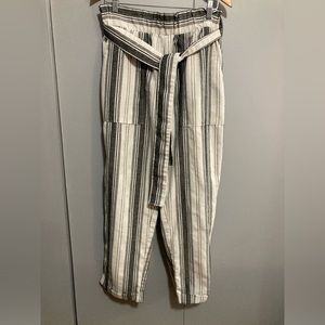 Ci Sono striped linen blend pants